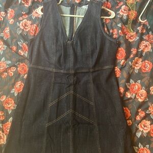 Anna Sui x Old Navy NWT Dark Denim Sleeveless A-Line Dress - Deep Indigo